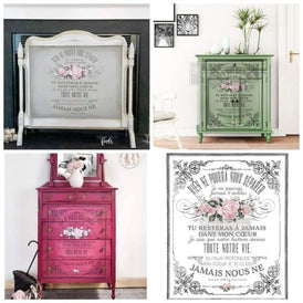 Prima Transfer | My Heart | Redesign With Prima | Floral Furniture Transfers, Flower Decals, Pink Floral Transfer, Pink Flower Decal