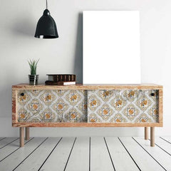 Petite Tile | Redesign With Prima | 24” x 35” | Furniture Transfers, Prima Transfers, Orange Flower Decals, Paisley Transfers