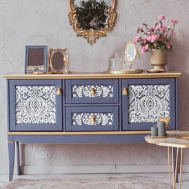 White Engraving Furniture Transfer by Redesign With Prima | 24” x 35”