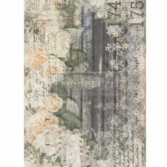 Prima Transfer, White Fleur, Redesign With Prima, White Flower Transfer, Floral Furniture Transfers, Flower Decals