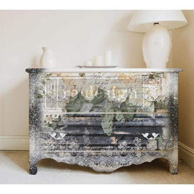 Prima Transfer, White Fleur, Redesign With Prima, White Flower Transfer, Floral Furniture Transfers, Flower Decals