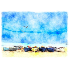Decoupage Paper | Coastal Blue | MINT by Michelle | A3 or A1