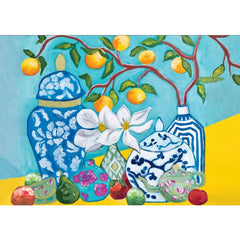 Decoupage Paper | Ginger Jars | MINT by Michelle | A3 or A1 | Floral Decoupage, Bright Floral Print, Lemon Tree Print, Lemon Decor