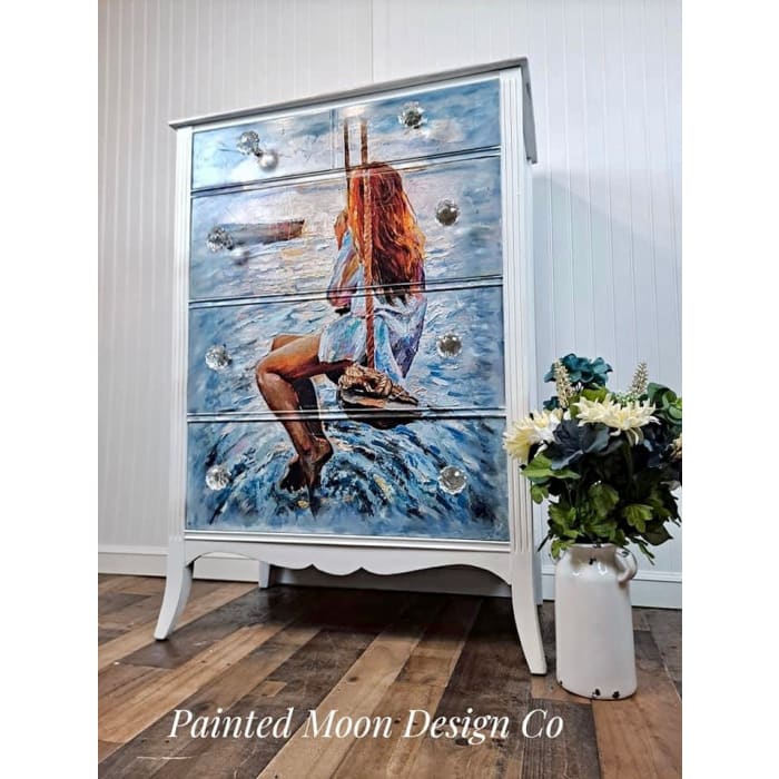 Decoupage Paper | Girl On A Swing | MINT by Michelle | A3 or