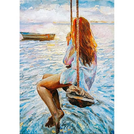 Decoupage Paper | Girl On A Swing  | MINT by Michelle | A3 or A1
