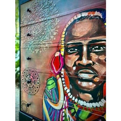 Decoupage Paper | Mursi | MINT by Michelle | A3 or A1 | African Wall Art, African Print, African Decor, For Furniture