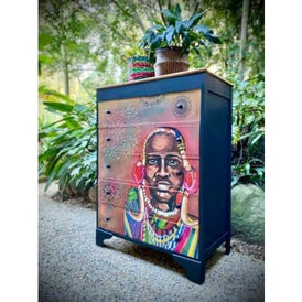 Decoupage Paper | Mursi | MINT by Michelle | A3 or A1 | African Wall Art, African Print, African Decor, For Furniture