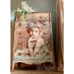 Decoupage Paper | Pensive Girl | MINT by Michelle | A3 or A1 | Furniture Decoupage