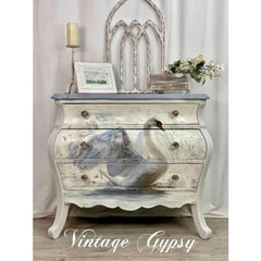 Decoupage Paper | Reverse White Swan | MINT by Michelle | A3