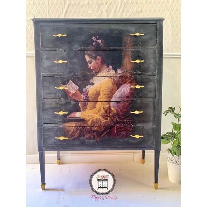 Decoupage Paper | Young Girl Reading | MINT by Michelle | A3