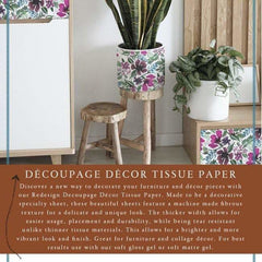 Decoupage Tissue Paper - Watercolour Flora | Redesign With 