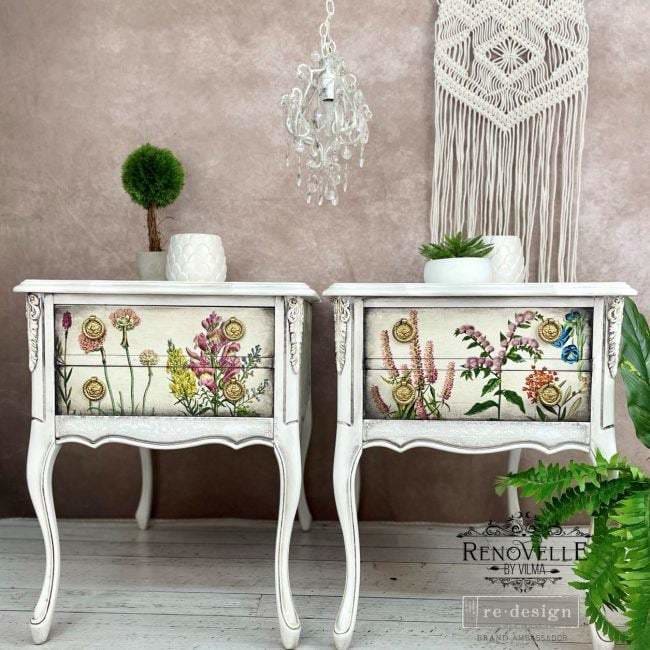 Decoupage Tissue Paper | Wild Herbs | Redesign With Prima | Vintage Floral Decoupage Paper, Flower Decoupage Napkin