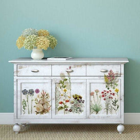 Decoupage Tissue Paper | Wild Herbs | Redesign With Prima | Vintage Floral Decoupage Paper, Flower Decoupage Napkin