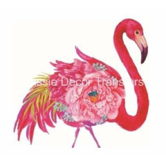 Bright pink flamingo transfer by Aussie Decor Transfers