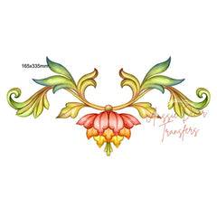 Rub on Transfer | Folk Art 1 | Aussie Decor Transfers | Folk Art Transfer, Furniture Transfers, Folk Art Flowers, Tropical Flower Decal