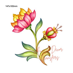 Rub on Transfer | Folk Art 1 | Aussie Decor Transfers | Folk Art Transfer, Furniture Transfers, Folk Art Flowers, Tropical Flower Decal