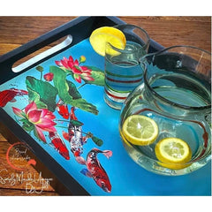 Dry Rub Transfer - Koi and Lotus | Aussie Decor Transfers | 