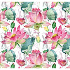Dry Rub Transfer - Koi and Lotus | Aussie Decor Transfers | 