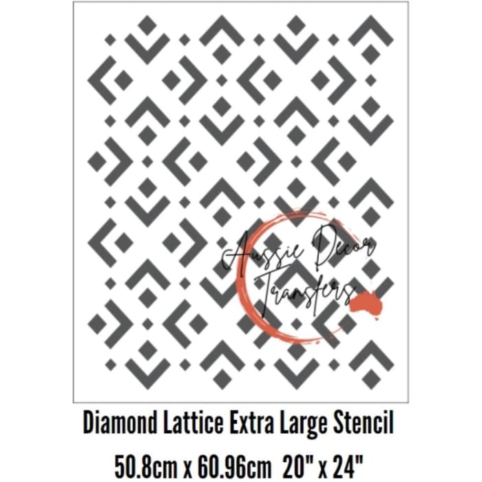 Extra Large Stencil | Diamond Lattice | Aussie Decor 