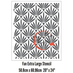 Extra Large Stencil | Fan | Aussie Decor Transfers | 20 x 24