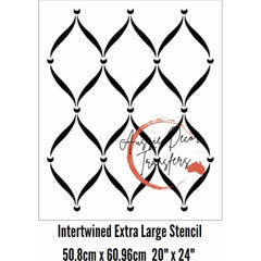 Extra Large Stencil | Intertwined | Aussie Decor Transfers |
