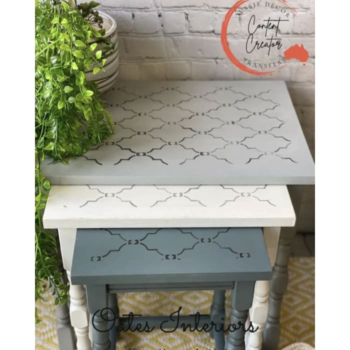 Extra Large Stencil | Moroccan Grid | Aussie Decor Transfers