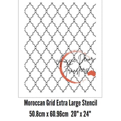 Extra Large Stencil | Moroccan Grid | Aussie Decor Transfers