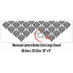 Extra Large Stencil • Moroccan Lantern Border • Aussie Decor Transfers | Furniture Stencil - Floor Stencil - Wall Stencil