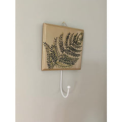 Wooden Clothes Hook - Green Coat Hooks - Gold Coat Hooks - Hook for Hallway - Bedroom Door Hooks - Gardener Gift
