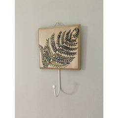 Wooden Clothes Hook - Green Coat Hooks - Gold Coat Hooks - Hook for Hallway - Bedroom Door Hooks - Gardener Gift