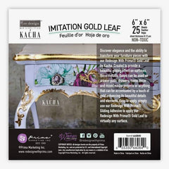 Kacha Gold Leaf by Redesign With Prima | 5.5” x 5.5” x 25 Sheets