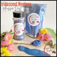 Mica Powder | Iridescent Neptune | Aussie Dust | Aussie Decor Transfers | 50g/30g | Blue Mica Powder, Blue Paint, Blue Powder