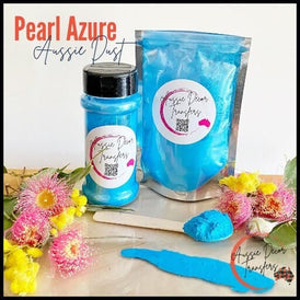 Mica Powder | Pearl Azure | Aussie Dust | Aussie Decor Transfers | 50g/30g | Blue Mica Powder, Blue Paint, Blue Powder, Metallic Paint