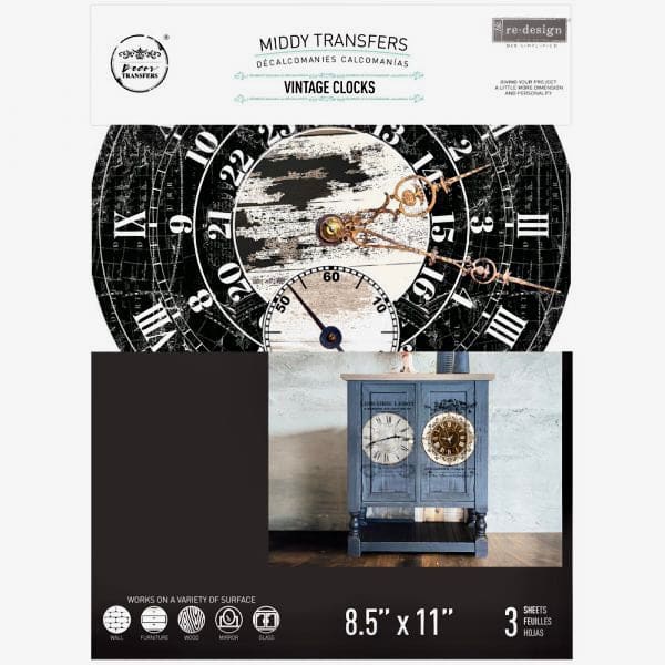 NEW Middy Decor Transfer | Vintage Clocks | Redesign With 