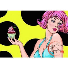 Poster Print | Cupcake Anyone? | Aussie Decor Transfers | SML, MED or LGE | Pop Art, Wall Art, Decor, Decoupage Paper for Furniture