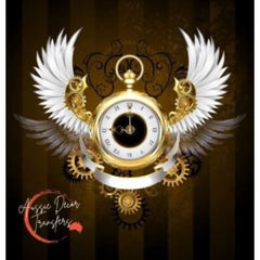 Poster Print | White Winged Clock | Aussie Decor Transfers | SML, MED or LGE