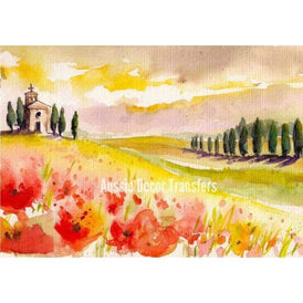 Self Adhesive Decoupage Print - Chapel on Poppy Hill | 