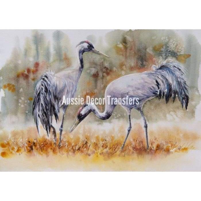 Self Adhesive Decoupage Print - Desert Cranes | Aussie Decor