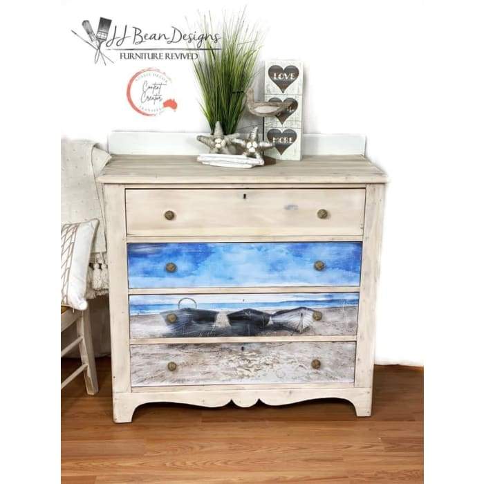 Self Adhesive Decoupage Print - Row Boat Trio | Aussie Decor