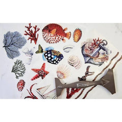NEW | Prima Transfer | Amazing Sea Life | Redesign With Prima | 6” x 12” | Fish Transfers, Sea Life Decals, Fish Wall Stickers
