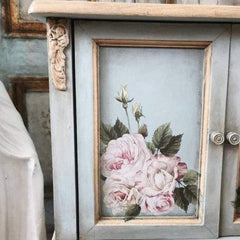 Prima Transfer - Delicate Roses | Redesign With Prima | 6” x 12” | Pink Flower Decals - Floral Furniture Transfers