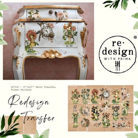 NEW Prima Transfer | Flower Children | Redesign With Prima | 6” x 12”