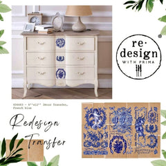 NEW Prima Transfer | French Blue | Redesign With Prima | 6” x 12”