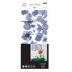 Indigo | Redesign With Prima | 6” x 12” | Blue Floral Transfer, Furniture Transfers, Floral Furniture, Blue Flower Decals