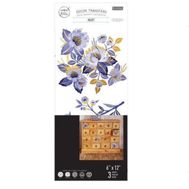 Juliet | Redesign With Prima | 6” x 12” | Purple Flower Decal, Furniture Transfers, Floral Furniture, Floral Transfers, Flower Decals