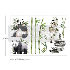 Panda Sweet | Redesign With Prima | 6” x 12” | Furniture Transfers, Panda Decal, Small Transfers, For Furniture, Panda Decor, Panda Design