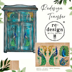 NEW Prima Transfer | Peacock Paradise | Redesign With Prima | 6” x 12”