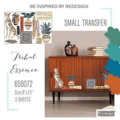 NEW | Prima Transfer | Tribal Essence | Redesign With Prima | 6” x 12” | African Decal, Cheetah Decal, Exotic Furniture, Furniture Transfers