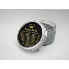 Textured Metallic Paste | Black Graphite | Posh Chalk | 170g | Posh Chalk Paste, Stencil Paste, Embossing Paste